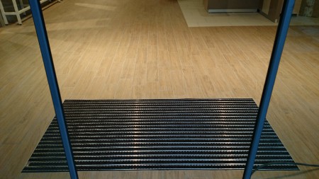 Insertion d'un tapis d'entrée